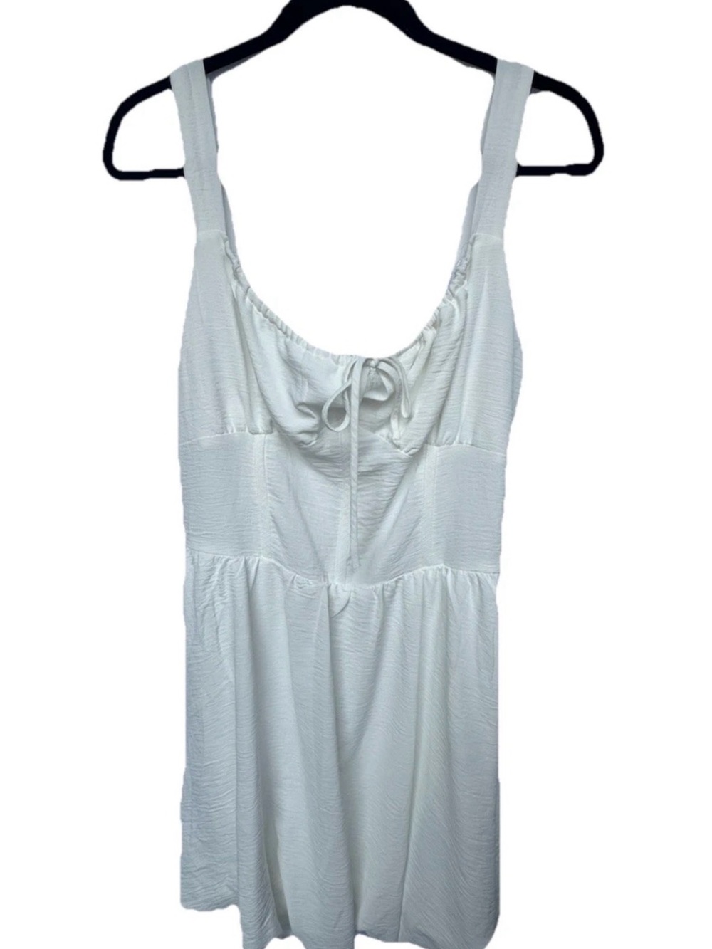 PERSAYA Cottagecore White Square Neck Balloon Mini Dress New Without Tag Size L